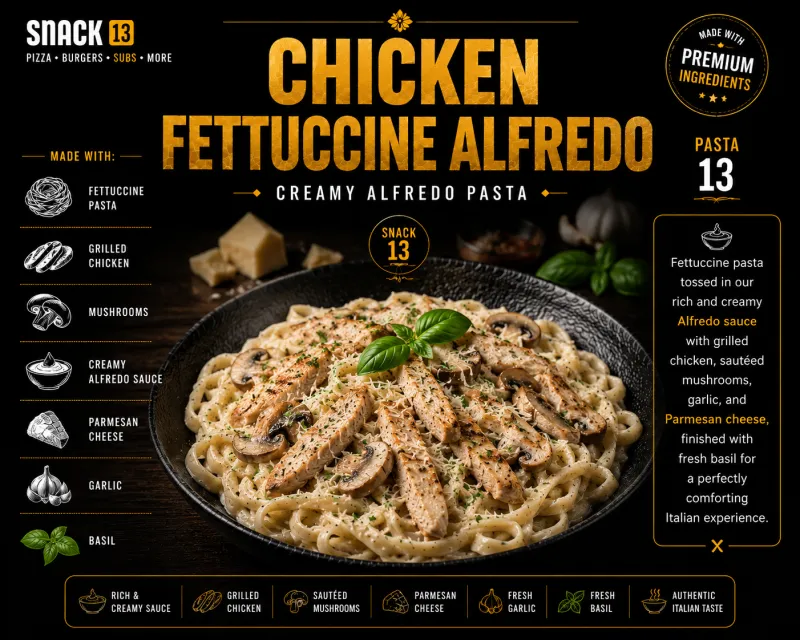 باستا الفريدو الدجاج - Chicken Fettuccine Alfredo